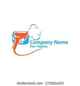 Foam Gun Insulation Logo Design Template Isolated Vector