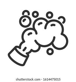 foam gun, linear icon. Editable stroke