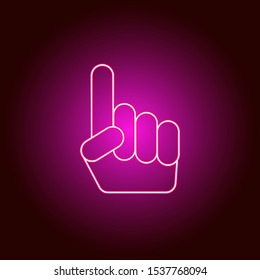 foam hand icon. Modern American USA vector icon - neon vector. Can be used for web, mobile