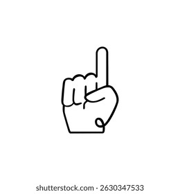 Foam Hand Line Style Icon Design
