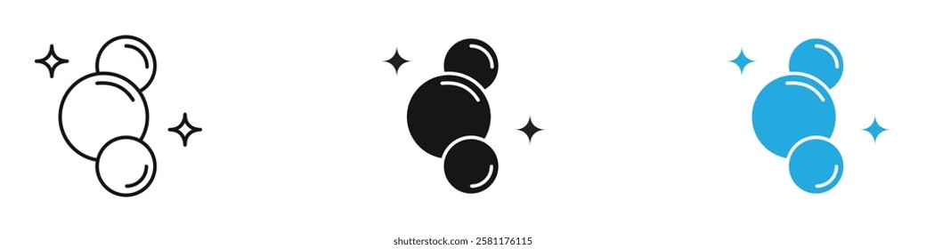 Foam icon black white vector outline