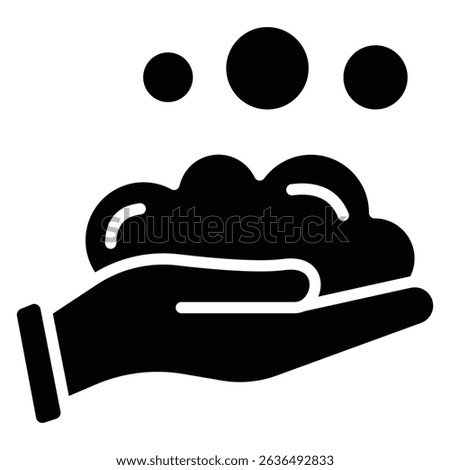Foam icon Flat outline fill black and white