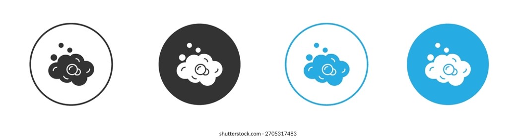 Foam icon. Graphic icon design template