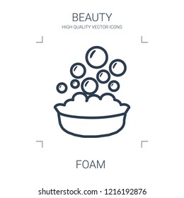foam icon. high quality line foam icon on white background. from beauty collection flat trendy vector foam symbol. use for web and mobile
