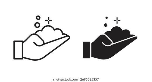 Ícone de espuma ilustrações coleção. contorno de traçado editável e estilo plano