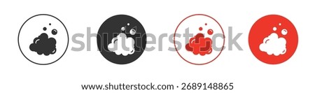 Foam icon Logos. Flat Vector Icon Design Template