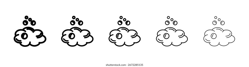 Foam icon for mobile concept and web design.