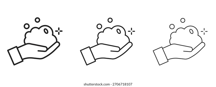 Ícone de espuma com estilo de contorno, designs de ilustração de vetor