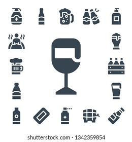 foam icon set. 17 filled foam icons.  Collection Of - Gel, Bath, Beer, Beer box, Shampoo, Soap, Antiseptic, Beers