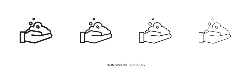 Ícone de espuma definir vetores eps10. ilustração, símbolo de símbolo de logotipo modelo pictograma