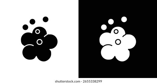 Foam icon symbol collection. Flat vector stock illustration.