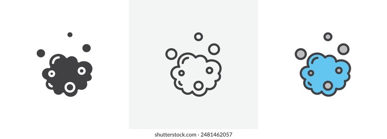 Foam icon symbol collection on white background.