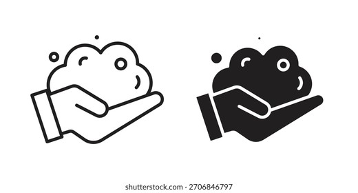 Símbolo de ícone de espuma para designs de logotipo, Web e aplicativo.