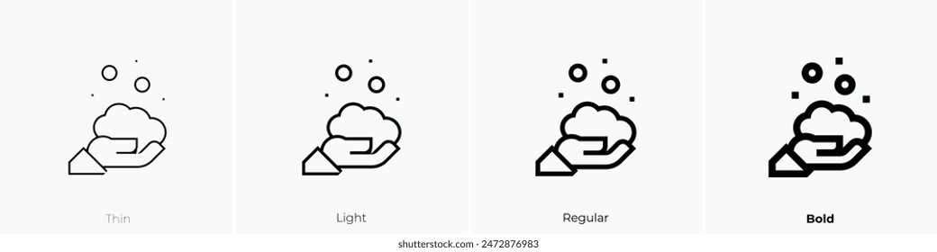foam icon. Thin, Light Regular And Bold style design isolated on white background