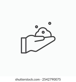 Foam icon in thin outlined.