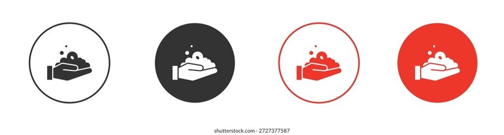 Icono de la espuma para ui o ux aislado en blanco para el App móvil, editable