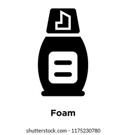 Foam icon vector isolated on white background, logo concept of Foam sign on transparent background, filled black symbol