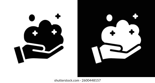 Foam icons vectors set in solid style.