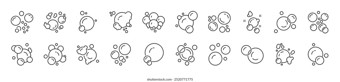 Foam Illustration of Thin Line. Perfect for design, infographics, web sites, apps