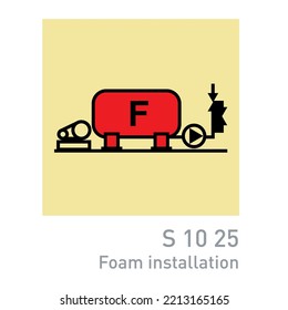 Foam installation - International Fire Control and Safety Signs - Fire Control Equipment, installation, Safety Signs, Signsontrol Symbols