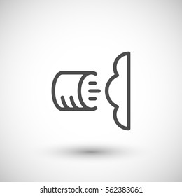 Foam insulation line icon
