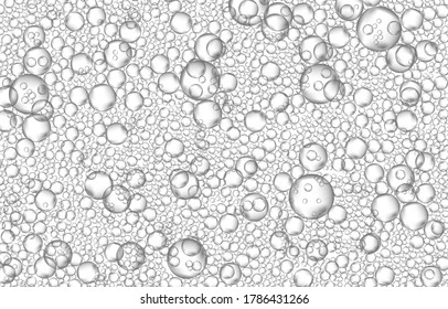 Foam isolated on transparent background. White soap or shampoo bubbles realistic texture. Vector suds effect.