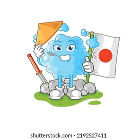 the foam japanese vector. cartoon character
