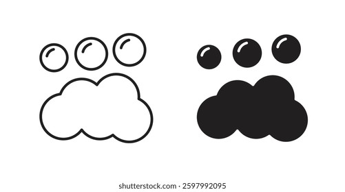 Foam line icon vector set.