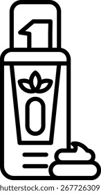 Design de ícone de vetor de linha de espuma