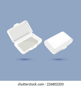 foam lunch box - vector ilustration