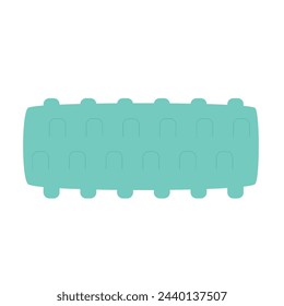 Foam massage roller isolated on white background. Vector flat illustration.