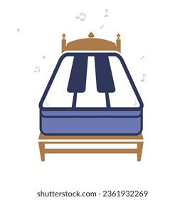 Foam mattress like tuts piano, music 