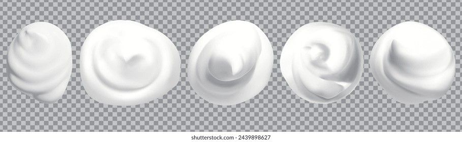 mousse de espuma para el cabello. ilustración de trazo de base. aislado sobre fondo transparente. muestra de trazo de gel de piel, gota de leche facial fluida, elemento de salpicadura de cepillo. conjunto de remolinos de cuidado de protector solar suave	