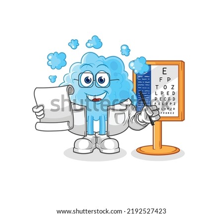 the foam oculist cartoon. cartoon mascot vector