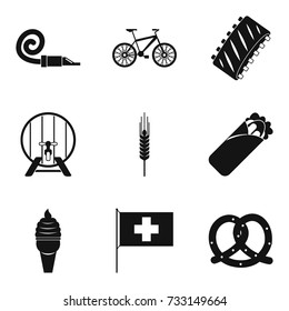 Foam party icons set. Simple set of 9 foam party vector icons for web isolated on white background