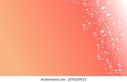 foam with pink background. soap bubbles vector illustration. Pink background with bubbles.