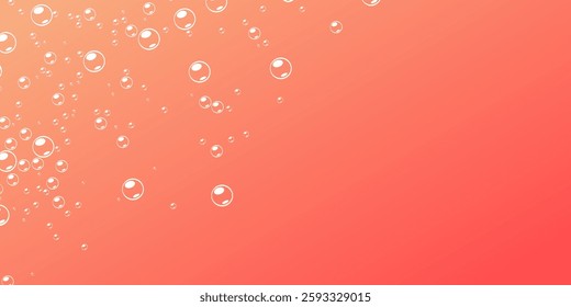 foam with pink background. soap bubbles vector illustration. Pink background with bubbles.