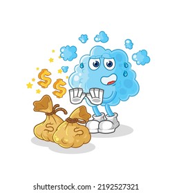 the foam refuse money illustration. character vector