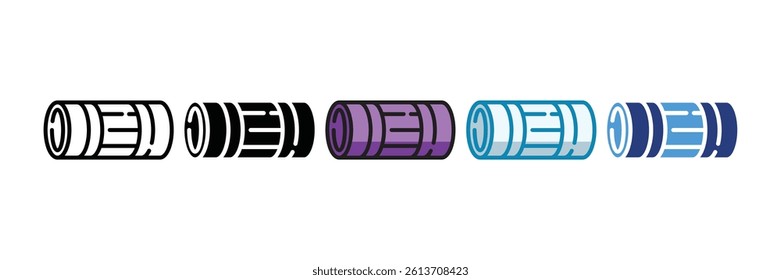 Foam Roller Icon Set Multiple Style Collection