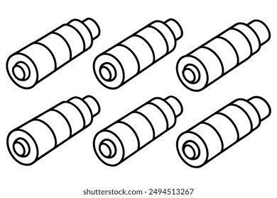 Foam Roller Line Art Illustration Minimalist Design Techniques