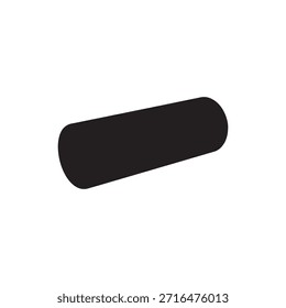 Design plano do vetor da silhueta do rolo da espuma