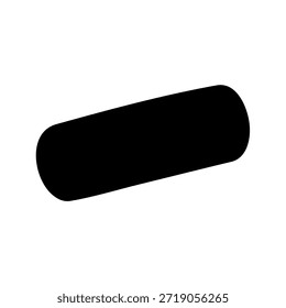  Projeto de ilustração plana do vetor da silhueta do rolo da espuma.
