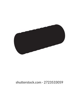 Projeto de ilustração plana do vetor da silhueta do rolo da espuma no fundo branco