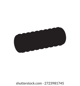  Projeto de ilustração plana do vetor da silhueta do rolo da espuma no fundo branco