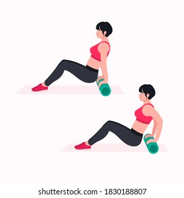 Foam Roller Workout. women exercise vector set. Women doing fitness and yoga exercises with Foam Roller. 