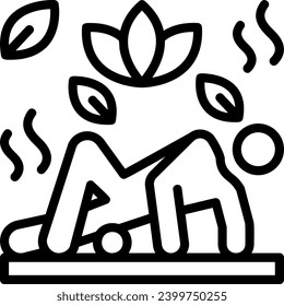 Foam Rolling Vector Linear Icon Design