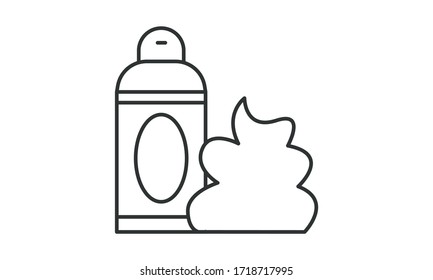 Foam, saving gel, clean, soap free vector icon