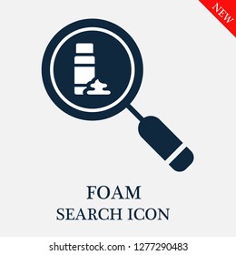 Foam search icon. Editable Foam search icon for web or mobile.