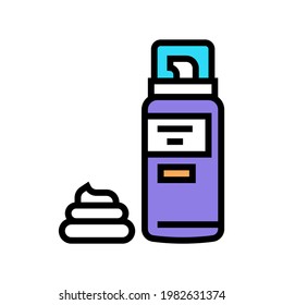 foam for shave color icon vector. foam for shave sign. isolated symbol illustration