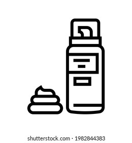 Schaum für rasierte Linie Symbol Vektorgrafik. Schaum für Rasierzeichen. isoliertes Kontursymbol